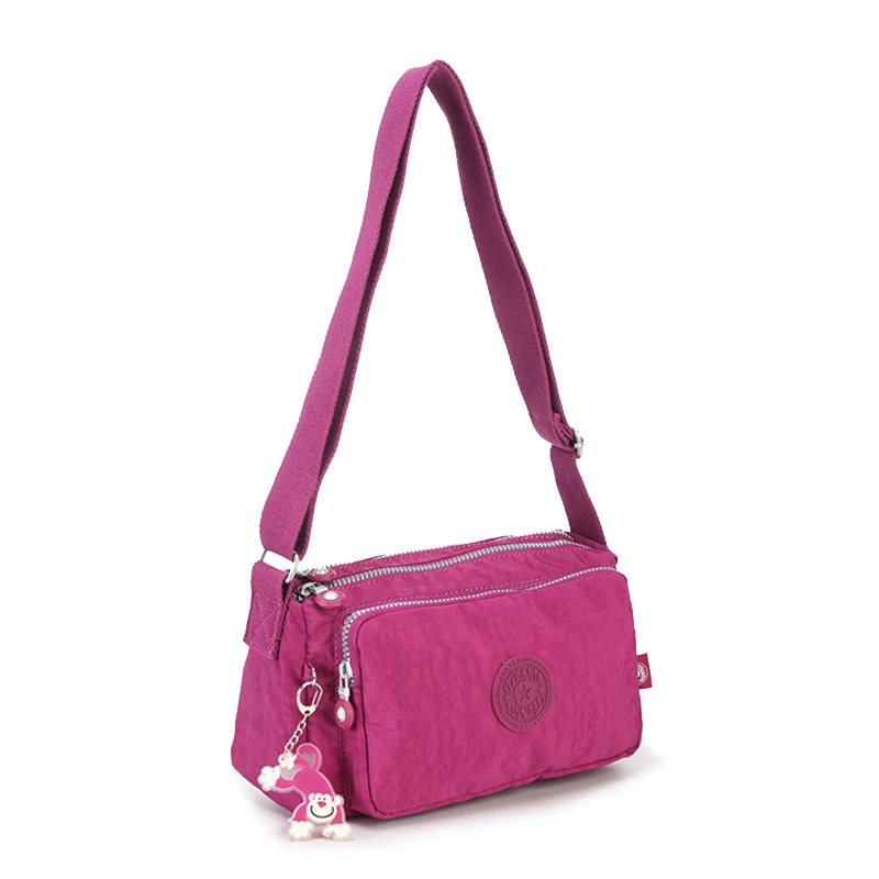 

2018 Female Shoulder Bags Women 2018 Small Nylon Bolsas Feminina Crossbody Bag for Girl Sac A Main sling bag with many zippers