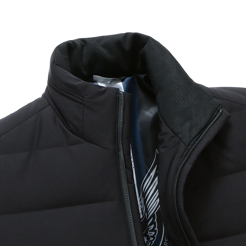 Муди Для мужчин 90% Пуховики на белом утином пуху толще Супер Теплый Slim Fit Пуховое