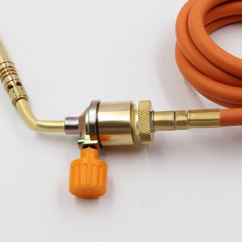 Liquefied Gas Welding Torch Oxygen-free Welding Heating Gun Plumber Soldering Gas Gun Torch with 1.5m Hose