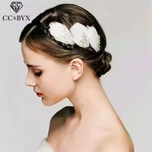 CC& BYX романтическое перо расчески для волос для женщин заколки для волос Свадебная вечеринка украшения для волос аксессуары и клипсы для волос палочки 0031
