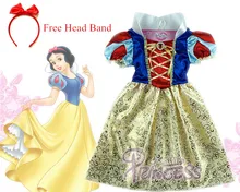 2016 Enfants Neige blanc Robe pour Carnaval partie robe filles costume robes infantil de fiesta Blancanieve disfraz princesa