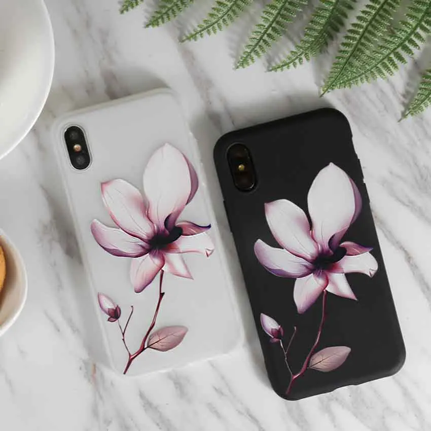 Relief Lotus Flower Case For Samsung Galaxy A5 J2 2016 J7 J3 J8 A7 J4 Prime A9 2018 S9 Plus N7100 Silicone Simple Back Cover |