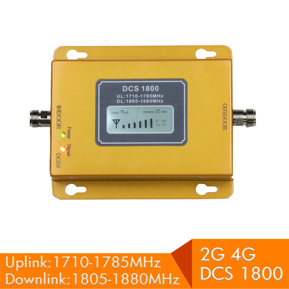 

4G LTE / DCS 1800mhz Cellular Amplifier Smart 2g Signal Repeater LCD Display Moblie phone Booster 75dB Gain 4G Network Kit