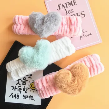 

Korea Cartoon Lovely Hairy Wash Face stretchy Headband Hair Accessory Lint Gentle Pink Color Bathing Cute Toy Girl's Gift