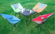 Pure Colour Outdoor Folding Chair Moon Chair Ultra-light Portable Aluminum Alloy Fishing Chair Camping Folding Table and Chair milwaukee bucks folding chair