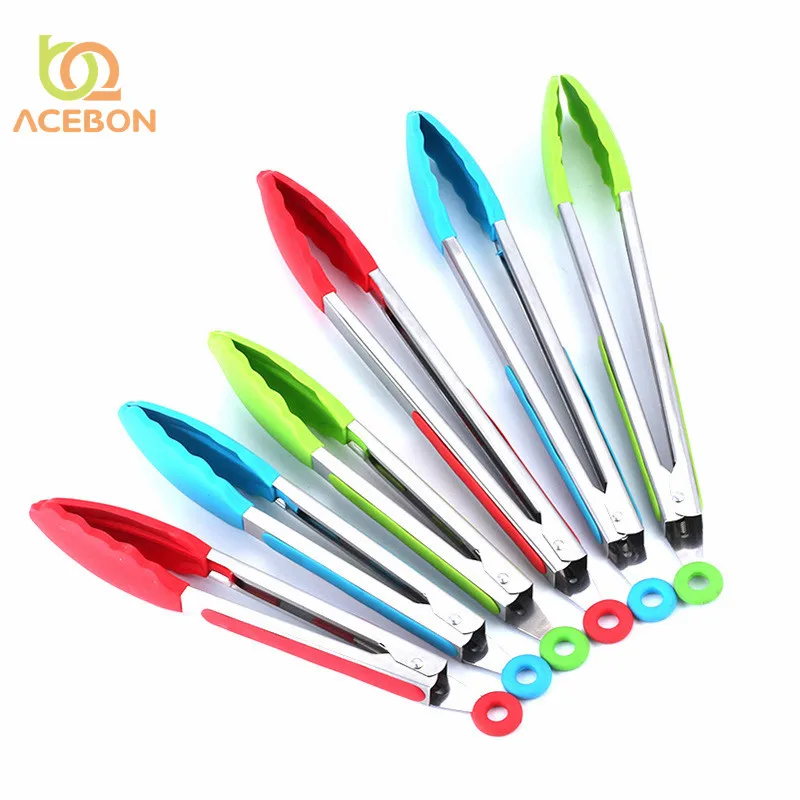 

2pcs set Non-slip Silicone Bread Food Tongs For Baking Anti Heat Clip Tong Pastry Clamp BBQ Tongs Cooking Tools Kitchen Utensil