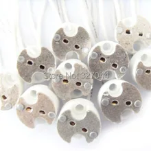 Держатель лампы mr16/g4/mr11 База гнездо Керамика провод разъем использовать для led прожектор светильник 100 шт./лот