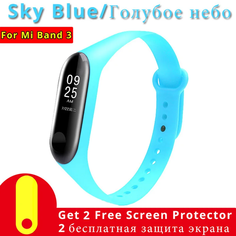 Mi Band 3 4 ремешок на запястье для Xiaomi mi аксессуары красочный Pulsera Correa сменный