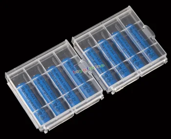 

8x AAA 1800mah NiMH 1.2v 3A Blue Rechargeable Battery + 2x Plastic Battery Case Holder