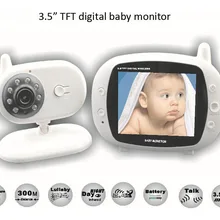 850 3,5 дюймов беспроводной аудио видео детский монитор камера видеонаблюдения 2 способа разговора ночного видения ИК Контроль температуры с колыбельными