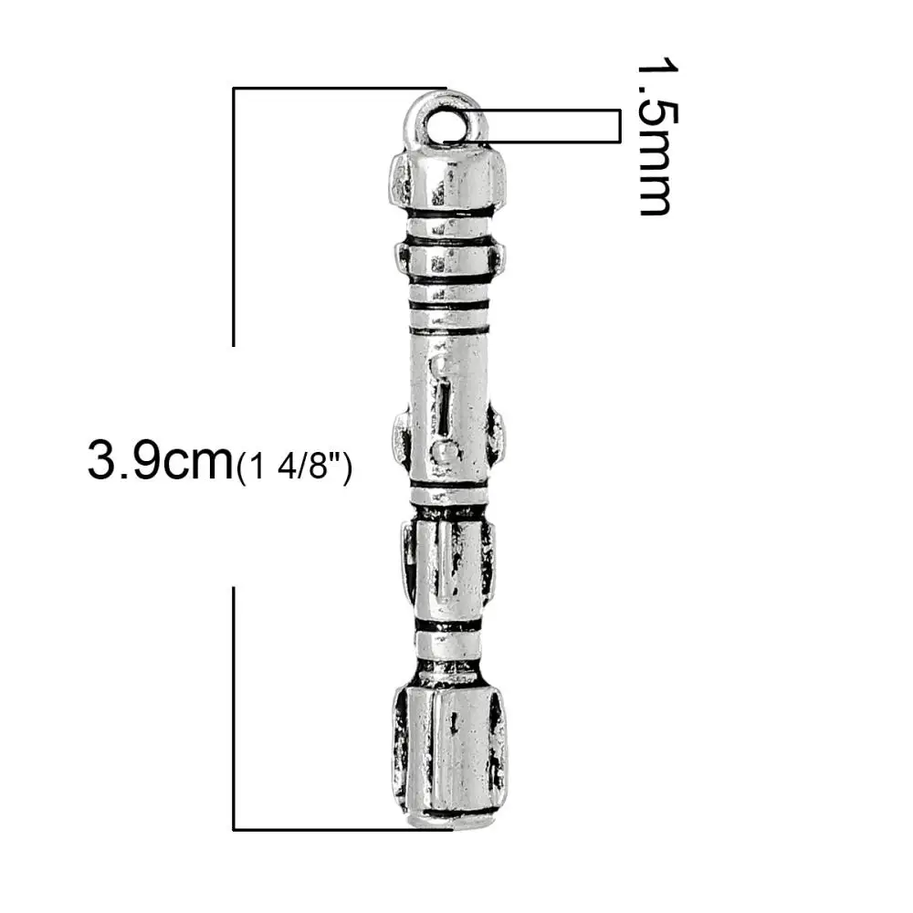 DoreenBeads амулет кулоны звуковая отвертка серебряного цвета 3 9 см x 6 0 мм 30 шт.|silver charm
