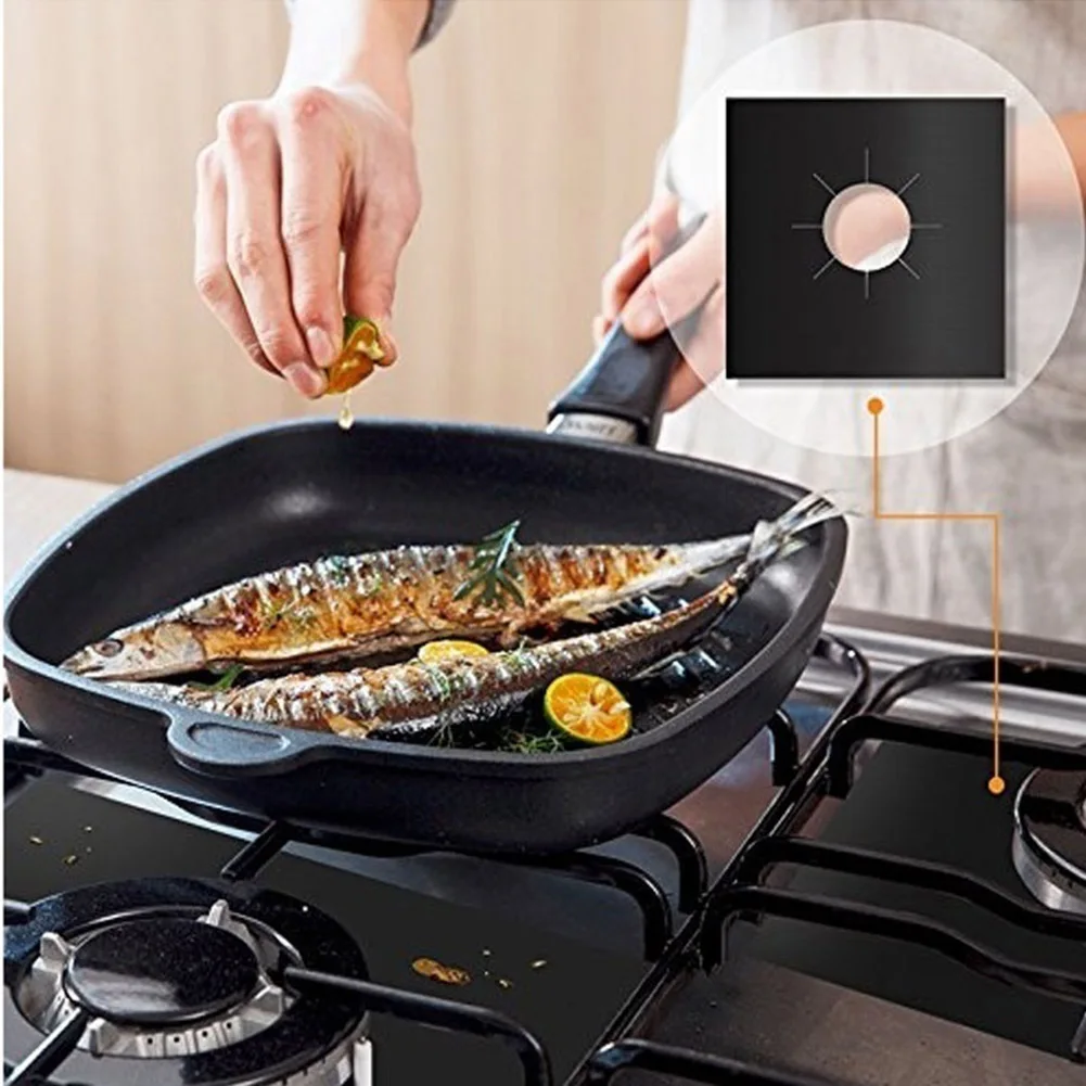 New 2Pcs Gas Stove Cooker Protectors Cover/liner Clean Mat Pad Kitchen Gas Stove Stovetop Protector Kitchen Accessories