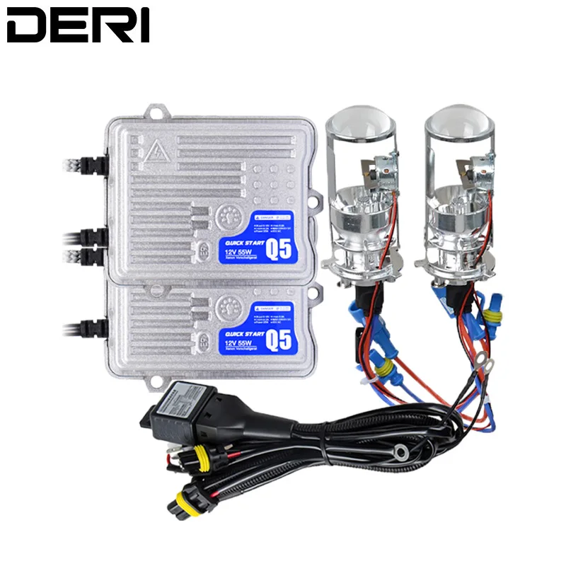 H4 HID Мини объектив проектора фары Bi Xenon лампы для фар автомобиля модернизации 55 Вт