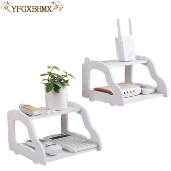 

YFGXBHMX TV Set-top Box Free Punch Router Set-top Box Telephone Storage Rack Wall Mount Rack