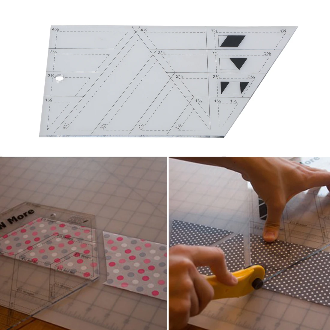 Лоскутная Линейка 1 шт. акриловый материал многофункциональная стеганая линейка в форме трапеции хорошего качества швейный инструмент