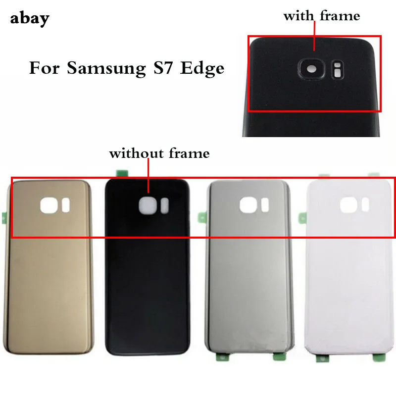 Для Samsung Galaxy S7 edge G935F корпус Стекло Задняя крышка батареи Замена двери с/без задней