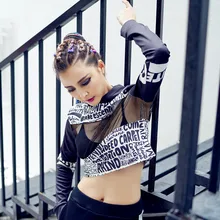 2017 New Summer Style Sexy Funny Short T Shirt Hip Hop Punk Printed Letter Dance T Shirt With Hooded Long Sleeve Women Tops Tee