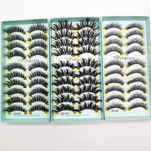 10 пар натуральные накладные Искусственные ресницы wispiy Толстые Длинные Накладные крестообразные ресницы удлинение ресница ручной работы очаровательные глаза макияж