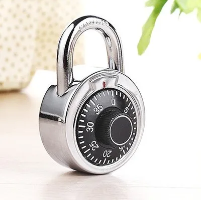 

High-end Rotary Combination Lock, Safe More Wardrobe Trunk Safe Padlock, Small Round Lock Drawer