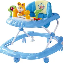 Новинка, большие шестиколесные ходунки для малышей с тормозом и музыкой, Обучающие ходунки для малышей, детские игрушки, ходунки для малышей