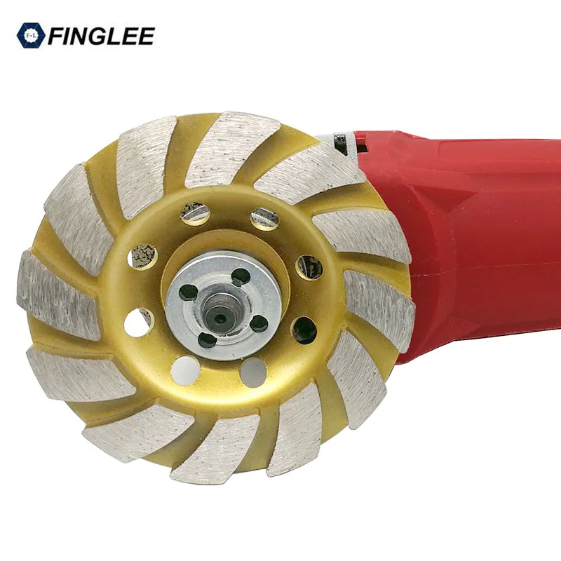 FINGLEE 4inch/5inch Inner 22.23mm Diamond Wheel Disc Bowl Grinding Cup Concrete Granite Marble Polishing Pads Masonry Tools