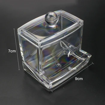 

Acrylic Cotton Swab Storage Box Makeup Organizer Portable Container Make Up Cotton Pad Holder Cosmetics Organizer Storage Case