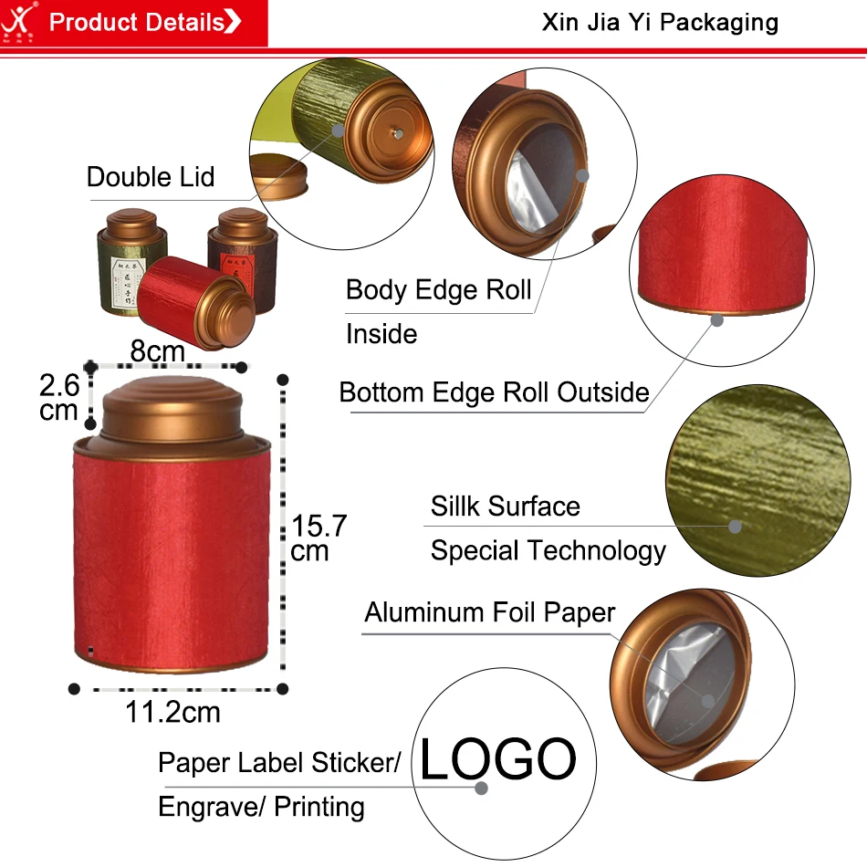 Xin Jia Yi жесть пустые формы упаковки Подарочная коробка праздничный зеленый чай шафран упаковка для шоколада жестяные банки с двойной золотой чехол