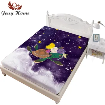 

Little Mermaid Fitted Sheet Set with 2 Pillow Shams Sea TurtleMattress Cover 1Pc 3Pcs 100% Polyester