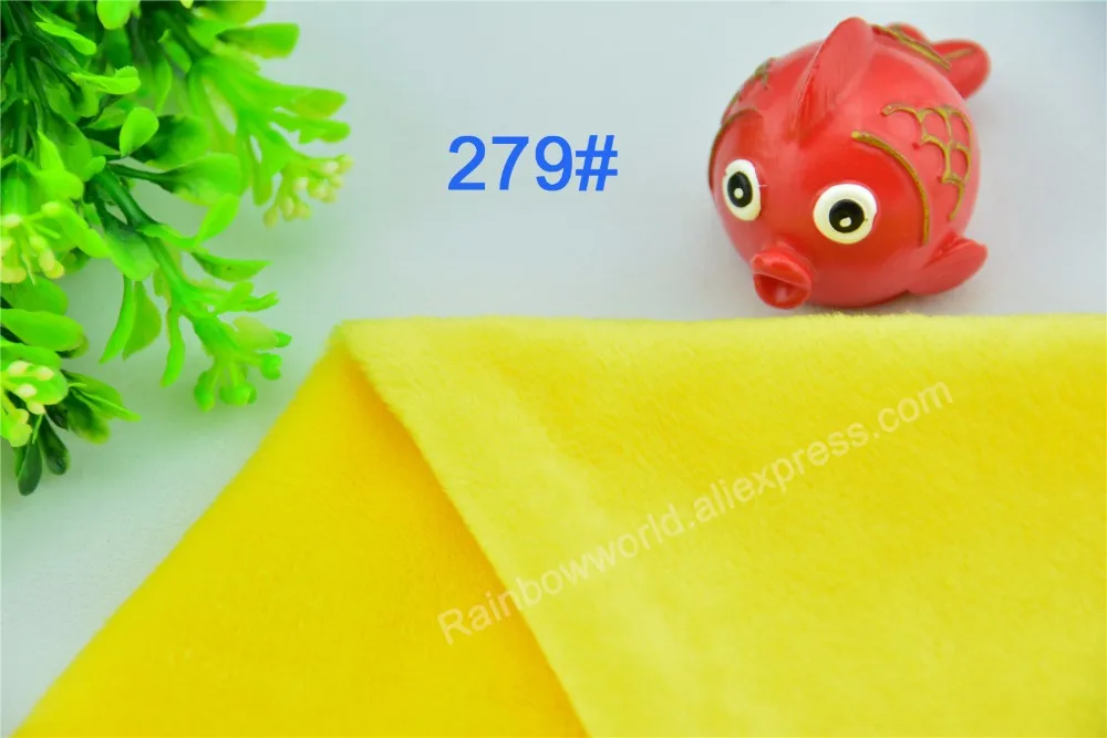279# yellow microfiber minky soft velboa tricot fabric for sewing bedsheet sofa toy cat dog pet bed house(10 pieces) | Дом и сад