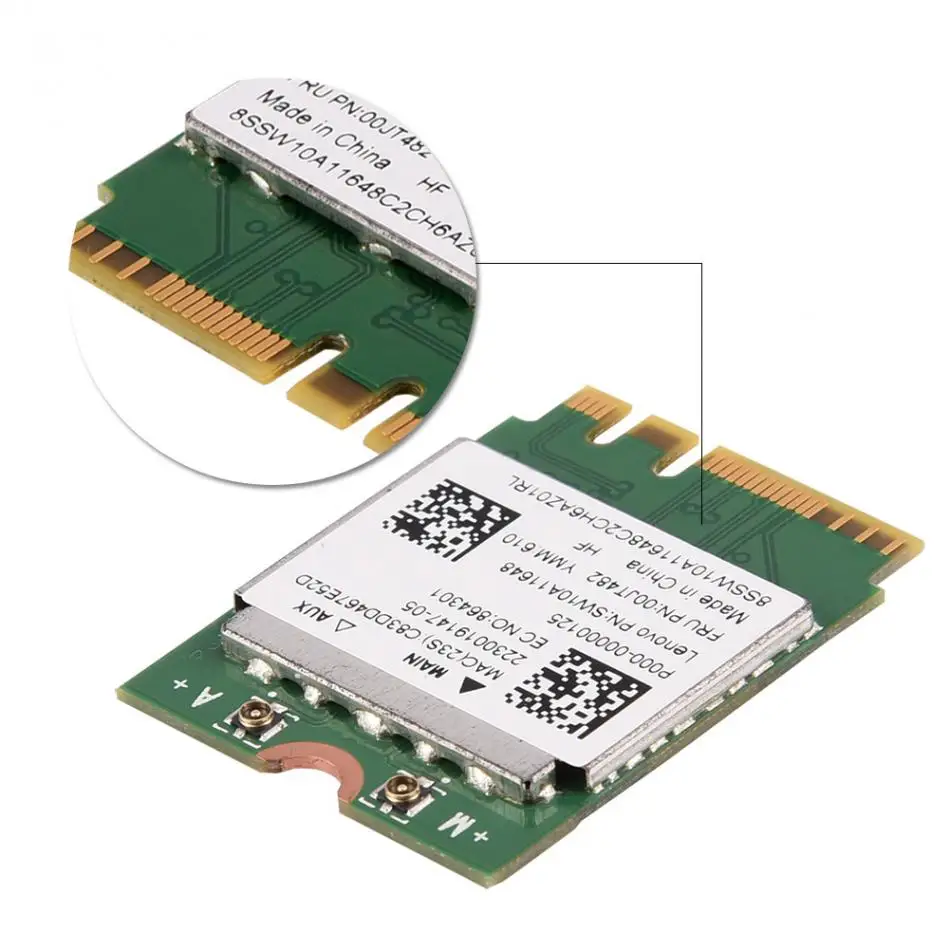 Двухдиапазонные сетевые карты Bluetooth 4 0 + 2 4G/ 5G Wi Fi беспроводная мини карта NGFF/ M2 для
