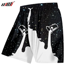 UJWI Человек Быстрый Qry эластичный пояс звездное небо 3D печатных молока повседневные Большие размеры Gar мужские пляжные шорты дропшиппинг