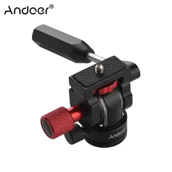 

Andoer Professional Mini Phone Camera Video Tripod Head Fluid Drag Pan Head with 1/4" Screw Mount for Photography Video Making