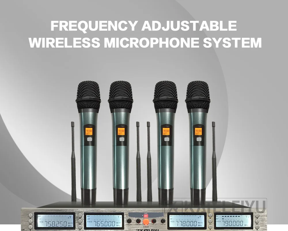 Профессиональный микрофон 200 Канал дополнительная частота 4 канала ручной беспроводной микрофон Система сценический домашний KTV микрофон