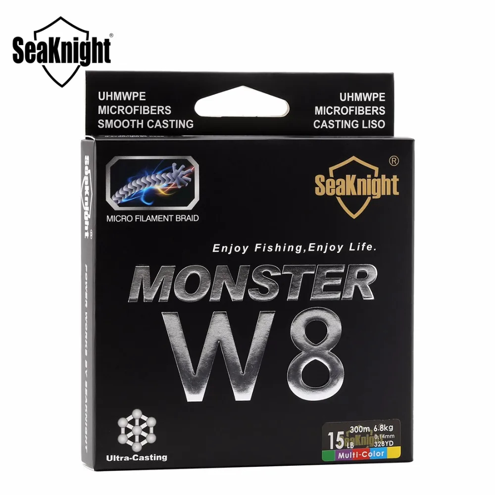 Плетеная рыболовная леска SeaKnight Monster Strand 300 м широкоугольная плетеная технология
