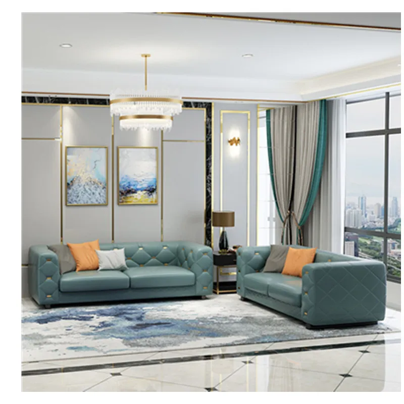 Роскошные диваны современный дизайн стиль Натуральная кожа секционный набор диванов