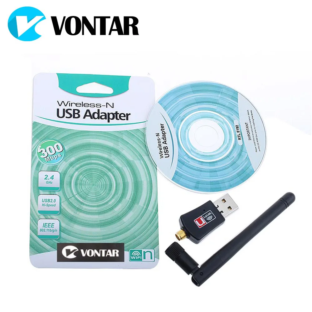 300Mbps Wireless Wifi Adapter USB Wifi Receiver 2.0 with 2dBi Antenna Lan Network Card 802.11n/b/g For PC Computer Desktop