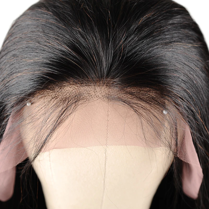 13*4 прямой парик их натуральных волос предварительно сорвал длинный парик фронта шнурка перуанские натуральные парики из волос для черных