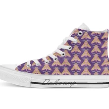 Elephant Hawk moth/Новинка; дизайнерская дышащая Повседневная Высокая обувь на шнуровке; Холщовая обувь кеды