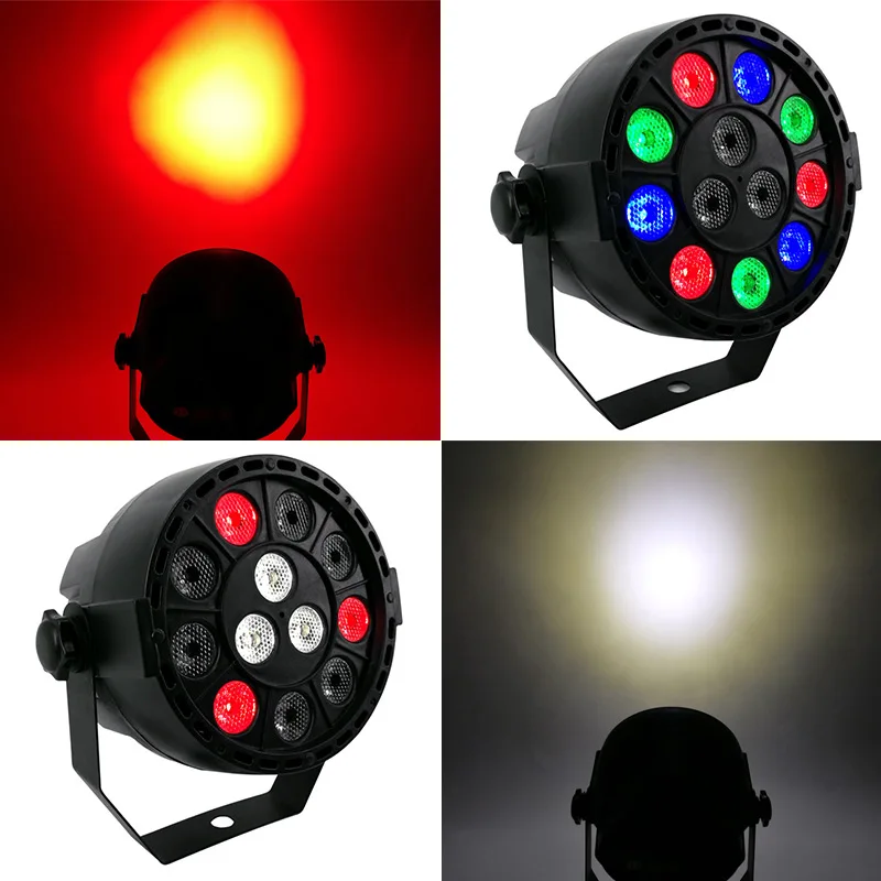 Hot Vendas 54x3w Iluminação Led Par Plana Led Par Luz Estroboscópica Dmx Controlador dj Festa Disco Bar Strobe Escurecimento Efeito Projetor 12 Vendas quentes led plana par 54x3 w