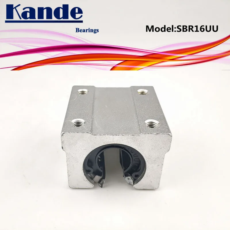 Подшипники Kande 4 шт. SBR16UU SBR16 UU открытый Подшипник блока CNC части скольжения для 16 мм