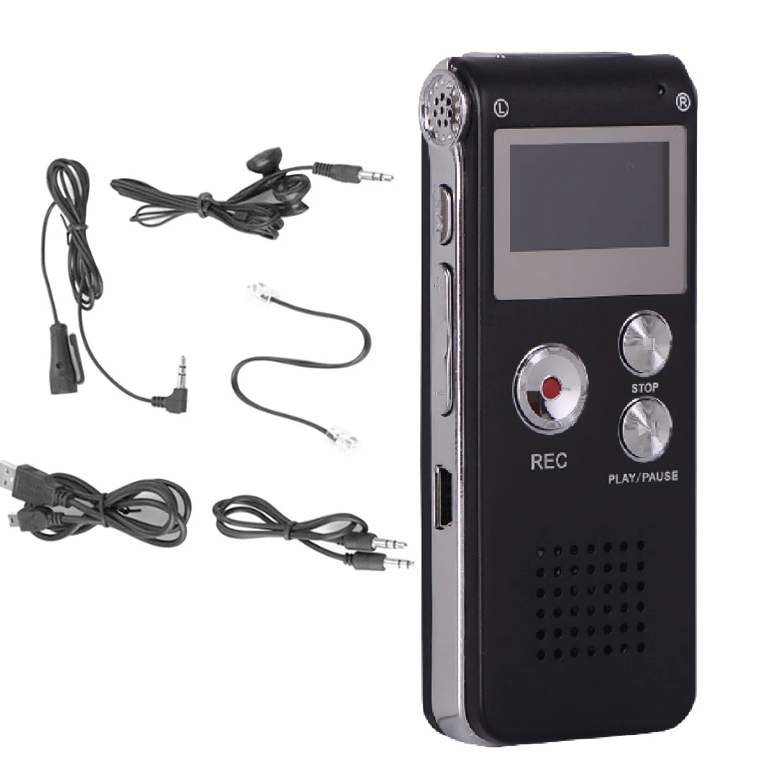 Hot Sale 8GB Voice Recorder USB Flash Digital Audio Professional Voice Activated Dictaphone Support 650Hr Dictaphone MP3 Player