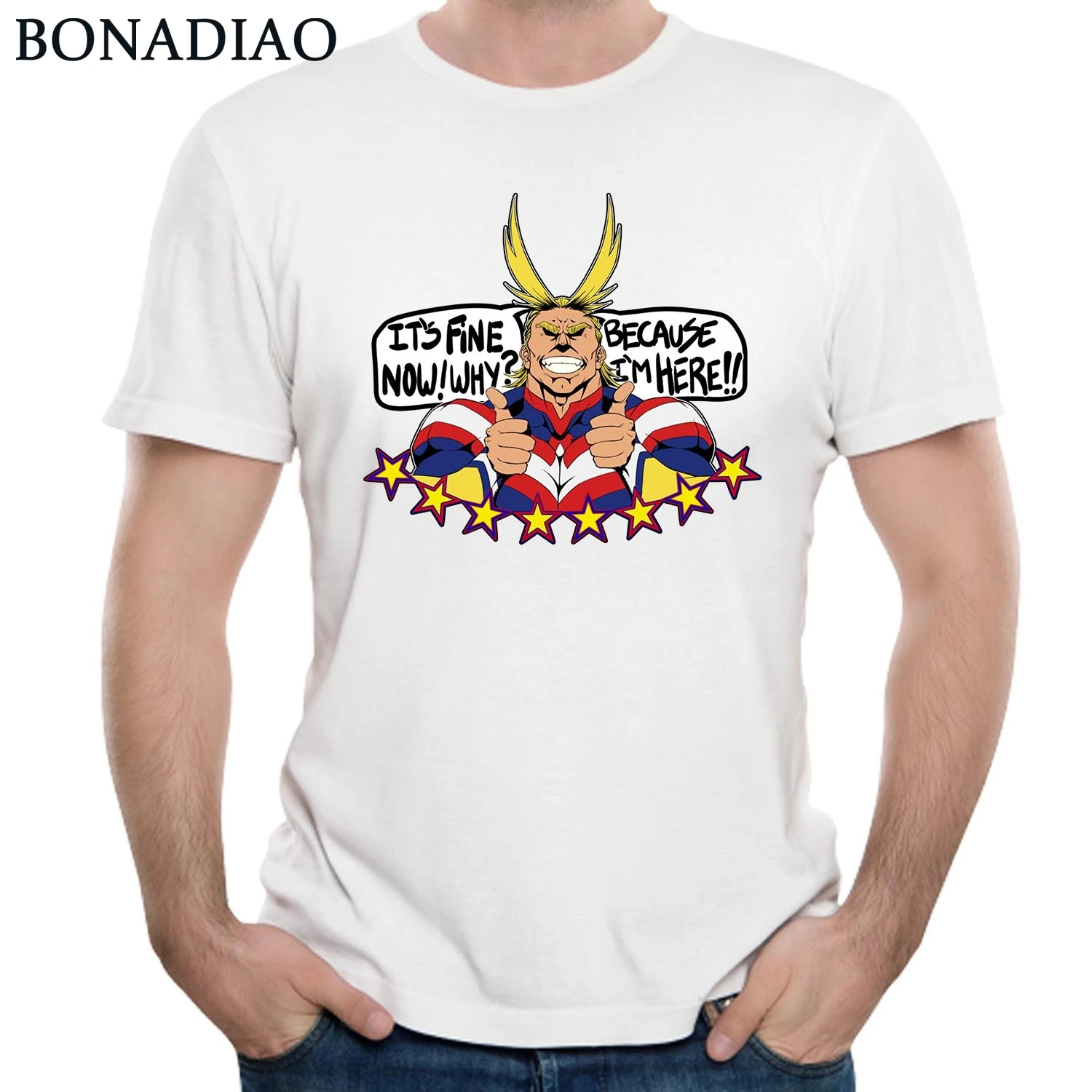 Новинка футболка Boku no Hero Мужская с аниме All Might My Академия | одежда