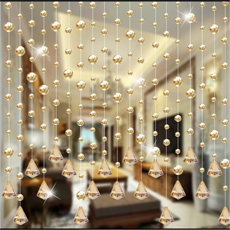 10 adet 1 metre diy cam kristal boncuklar perde pencere kapi perdesi gecit dugun zemin ev dekorasyonu crystal bead curtain curtain window doorcurtain window aliexpress