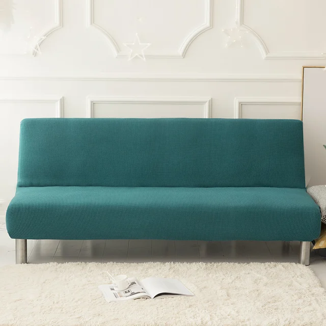 Green Blue Universal Stretch Armless Couch Sofa Covers For Living Green Blue Universal Stretch Armless Couch Sofa Covers For Living Room Home Decor Anti Slip
