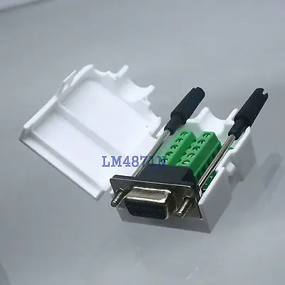 

Hot Factory Direct Wholesale DB9 D-SUB VGA jack 10pin Terminal Breakout PCB Connector COVER HOOD SHELL SCREW