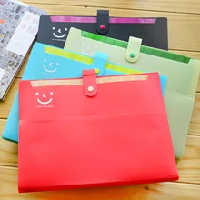1 шт. Корея канцелярские принадлежности смайлик клип простая многослойная Кассетная фальцевальная машина конфеты цвет хранение документов клип 5 в 8 в/12 В
