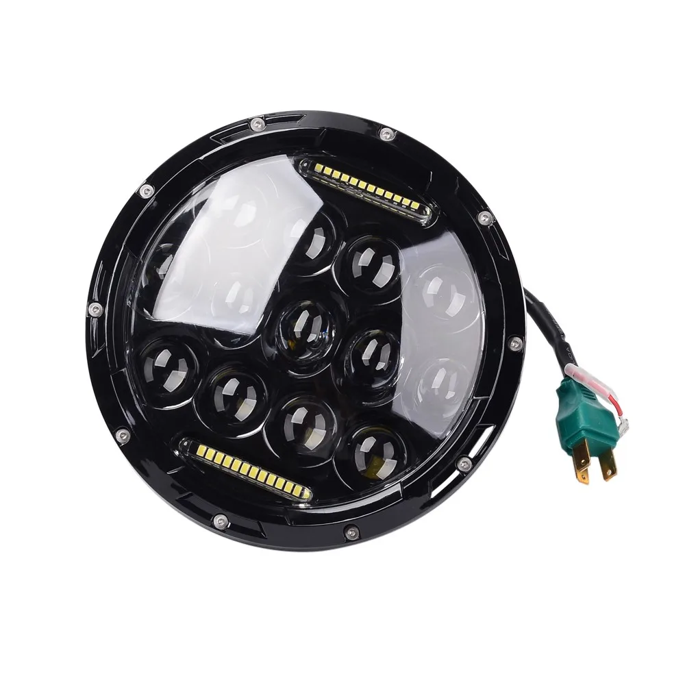 

For harley 7 inch headlight projector lens motorcycle 7" round headlight high low led light headlamp DRL For Jeep for Wrangler
