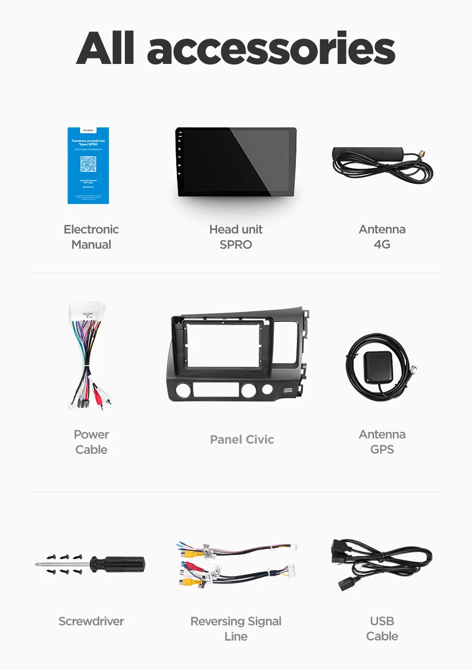 Cheap TEYES SPRO For Honda Civic 8 FK FN FD 2005 2008 2009 2010 2012 Car Radio Multimedia Video Player Navigation GPS Android 8.1 26