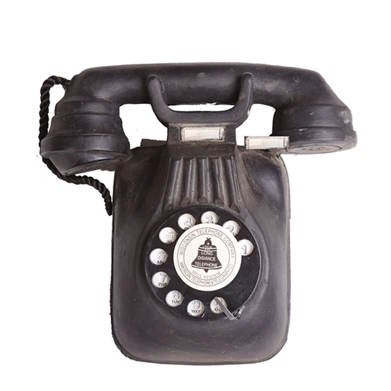 

Vintage European Resin Telephone Model Decor Handicraft Furnishing Articles Telephone Craft Friend Gifts Furnishing Home Decor