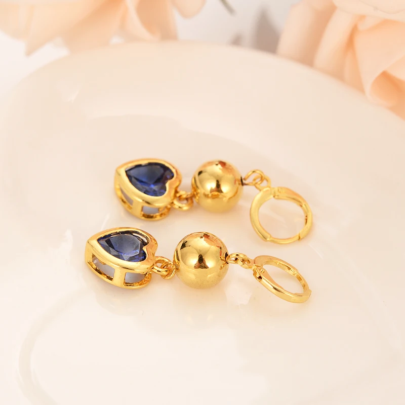 

New Fashion Design Women Charming Numerals Earrings Zircon crystal heart beads dangle Earrings For Women Wedding drop Gift